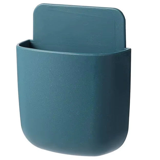 Wall Mounted Storage Box Mobile Phone Plug Holder Stand Rack Remote Control Storage Organizer Case for Air Conditioner TV